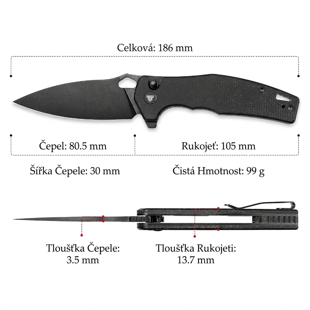 Zavírací nůž TRIVISA Corvus 04B, 033